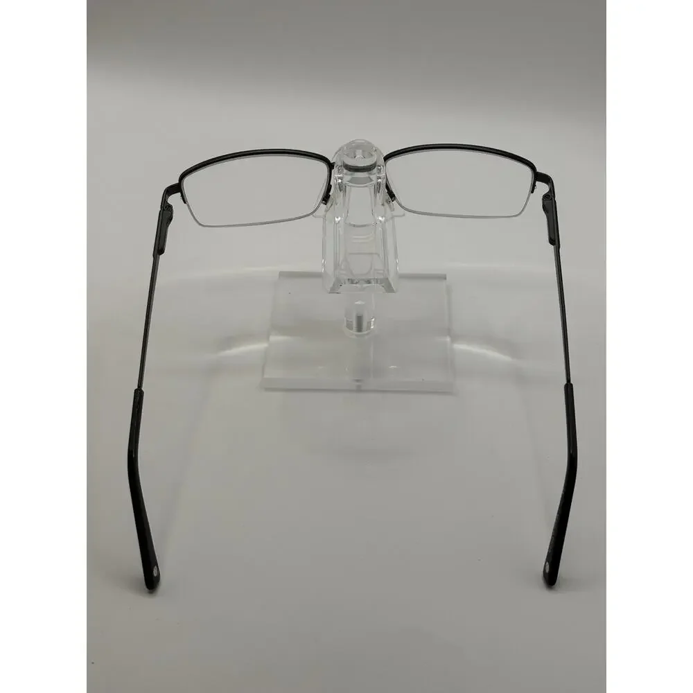 Bulova Kingman Semi Rimless Eyeglasses Black Metal Frame 54-20